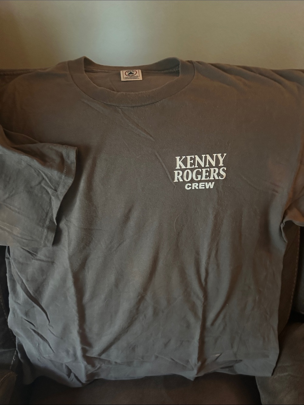 Kenny Rogers Crew T-Shirt in Charcoal Gray